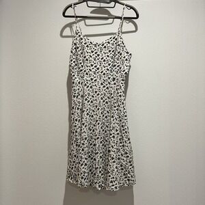 Blue Floral Old Navy Spaghetti Strap Dress Women's Size m Side Zipper